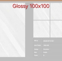 Gạch Khổ Lớn Viglacera 100x100 Bóng Kiếng Kim Cương Mới Nhất