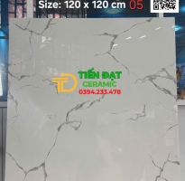 Gạch Lát Nền 120x120 Khổ Lớn Trắng Vân Kim Cương Mẫu Mới