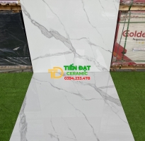 Gạch Lát Nền 120x120 Trắng Vân Mẫu Mới Cao Cấp Marble
