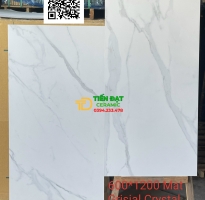 Gạch Lát Nền 60x120 Đá Mờ Trắng Vân Mờ Bóng Grisial Crystal