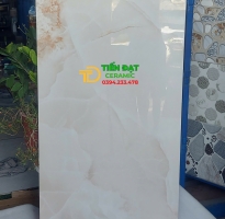 Gạch Lát Nền 60x120 Vân Vàng Nhạt Siêu Bóng Kim Cương