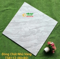 Gạch Lát Nền 80x80 Bóng Kiếng Nhũ Vàng Cao Cấp
