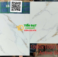 Gạch Lát Nền Khổ Lớn 100x100 Trắng Vân Vàng Xả Kho Giá Rẻ 