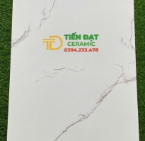 Gạch Lát Nền Khổ Lớn 60x120 Trắng Vân Khắc Kim TQ