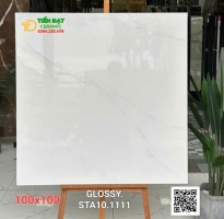Gạch Lát Nền Phòng Khách 100x100 Vắng Vân Khói Sale