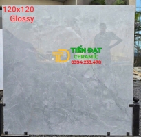 Gạch Lát Nền Phòng Khách 120x120 Vân Xám Đá Giá Rẻ