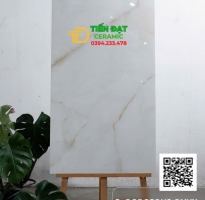 Gạch Lát Nền 60x120 Khổ Lớn Ấn Độ Trắng Vân Vàng