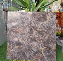 Gạch Lát Nền Prime 60x60 Vân Nâu Khắc Kim