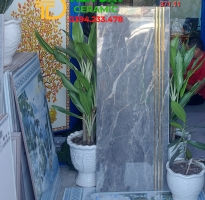 Gạch Lót Cầu Thang 47x120 Vân Xám Nhũ Vàng Trung quốc