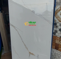 Gạch Marble Bóng Kiếng 80x160 Trắng Vân Vàng Sale Giá Rẻ HCM