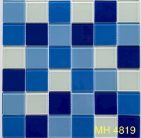 Gạch Nhập Khẩu 30x30 Mosaic Vỉ Dán Hồ Bơi Trắng Xanh