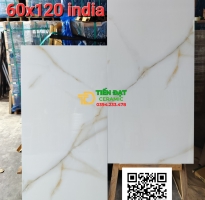 Gạch Nhập Khẩu 60x120 Ấn Độ Cao Cấp Trắng Vân Vàng