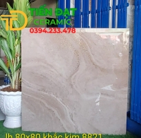 Gạch Nhập Khẩu 80x80 Nhũ Bạc TQ Bóng Kiếng
