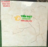 Gạch Nhập Khẩu 80x80 TQ Vân Vàng Ánh Kim Bóng Kiếng