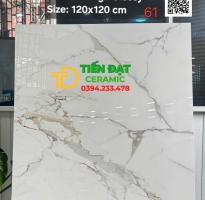 Gạch Nhập Khẩu Ấn Độ 120x120 Trắng Vàng Xám Khổ Lớn