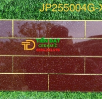 Gạch Nhập Khẩu TQ 25x50 Đỏ Nhũ Vàng Mẫu Mới