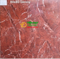 Gạch Nhập Khẩu TQ 80x80 Ốp Lát Đỏ Tia Chớp Bóng Kiếng