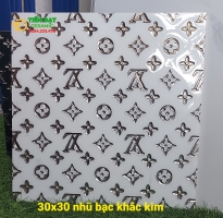 Gạch nhũ Vàng 30x30 Nhũ Bạc Mẫu Mới