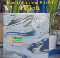 Gạch Nhũ Vàng 80x80 Nhập Khẩu TQ Mẫu Mới 