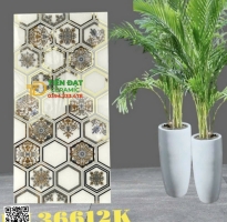 Gạch Ô Lục Giác 30x60 Trang Trí Điểm Nhấn Nhũ Vàng TQ 