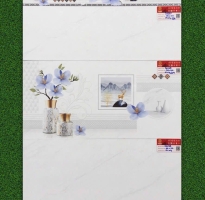 Gạch Ốp Bóng Kính Cao CẤp 240x60 Trắng Vân Mây