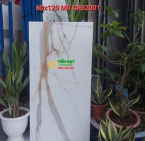 Gạch Ốp Lát 60x120 Đá Mờ Trắng Vân Vàng Ấn Độ