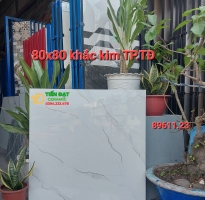 Gạch Ốp Lát 80x80 Trắng Vân Nhũ Vàng Mẫu Mới