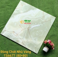 Gạch Ốp Lát 80x80 Vân Xanh Ngọc Thạch Nhũ Vàng TQ