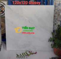 Gạch Ốp Lát Biệt Thự 120x120 Trắng Xám Nhẹ Giả Đá Kim Cương