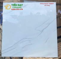 Gạch Ốp Lát Biệt Thự 80x80 TQ Trắng Bóng Khắc Kim Ánh Vàng