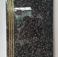 Gạch Ốp Lát Cầu Thang 47x120 Nhũ Vàng Đen Hoa Cương