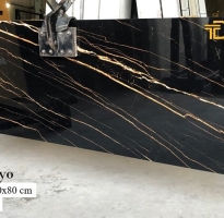 Gạch Ốp Lát Khổ Lớn 80x240 Đen Vân Vàng Cao Cấp HCM