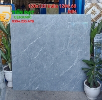 Gạch Ốp Lát Phòng Khách 120x120 Vân Xám Giả Đá 