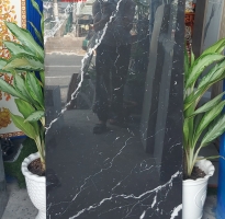 Gạch Ốp Mặt Tiền 60x120 Đen Vân Trắng Cao Cấp