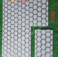 Gạch Ốp Trang Trí 30x60 Trắng Lục Giác Nhũ Bạc
