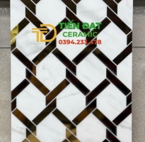 Gạch Ốp Tường 30x60 TQ Khắc Vàng Bóng Kính Cao Cấp