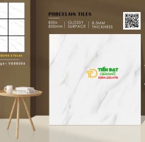 Gạch Ốp Tường 80x80 Trắng Vân Vi Tinh Nhập Khẩu