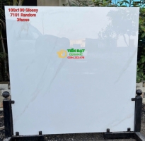 Gạch Ốp Tường Bóng Kiếng 100x100 Trắng Vân Nhẹ