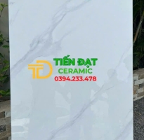 Gạch Ốp Tường Khổ Lớn 80x160 Trắng Vân Kim Cương