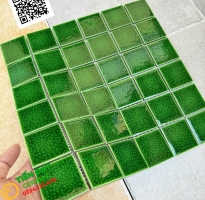 Gạch Trang Trí Nhà Tắm Bể Bơi 30x30 Xanh Lục Cao Cấp