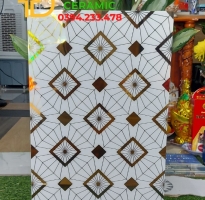 Gạch Trang Trí Phòng Khách 30x60 Nhũ Vàng 