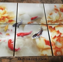Gạch tranh cá 120x180 phong thủy 