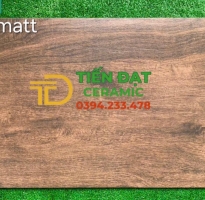 Gạch Vân Gỗ Nâu Đậm 45x90 Đá Mờ Ốp Lát Cao Cấp