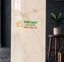 Gạch Vân Vàng Cẩm Thạch 60x120 Ốp Tường Phòng Khách