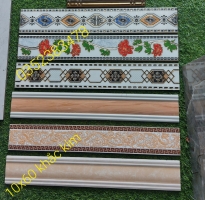 Gạch Viền Nhũ vàng 10x60 Trang Trí Bóng Kiếng