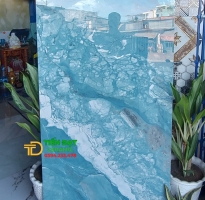 Đá Bóng Kiếng Grantie 80x160 Vân Xanh Giả Đá 