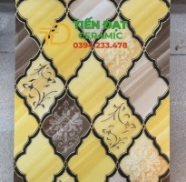 Kho Gạch Nhập Khẩu TQ 30x60 Trang Trí Khắc Kim Tuyến Vàng 