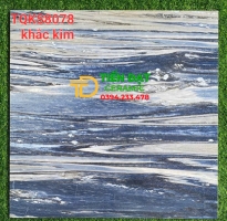 Kho Gạch TQ Nhũ vàng 80x80 Trắng Vân Xanh Đậm  