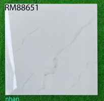 Kho Gạch Vicera Bóng Kiếng Kim Cương 80x80 Trắng Vân Khói 