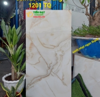 Gạch Lát Nền 60x120 Vân Xanh Nhạt Ngọc Thạch Khắc Kim